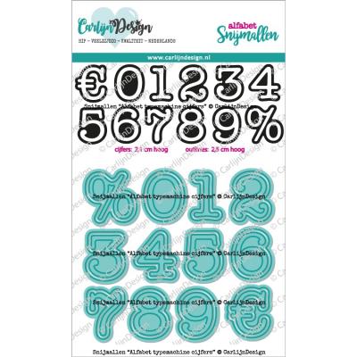CarlijnDesign Stanzschablonen - Schreibmaschinen Zahlen